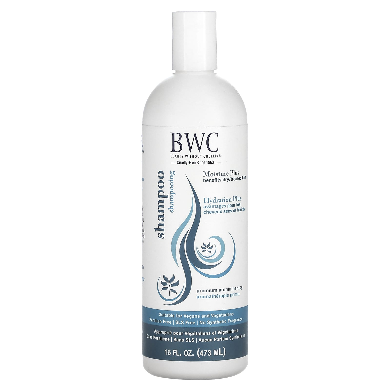 Beauty Without Cruelty, Shampoo Moisture Plus, For Dry/Treated Hair, 16 fl oz (473 ml)