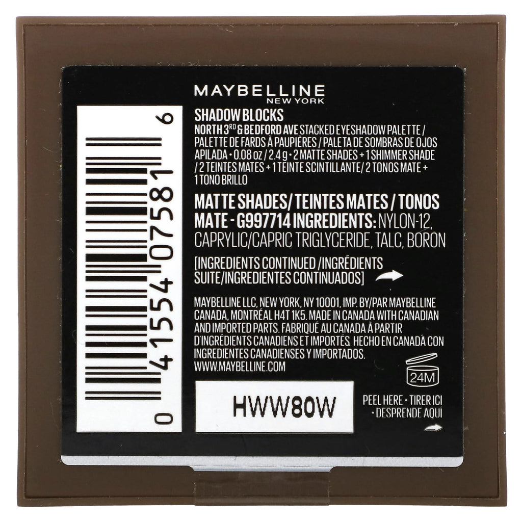 Maybelline, Shadow Blocks, 30 North 3rd & Bedford Ave, 0.08 oz (2.4 g)