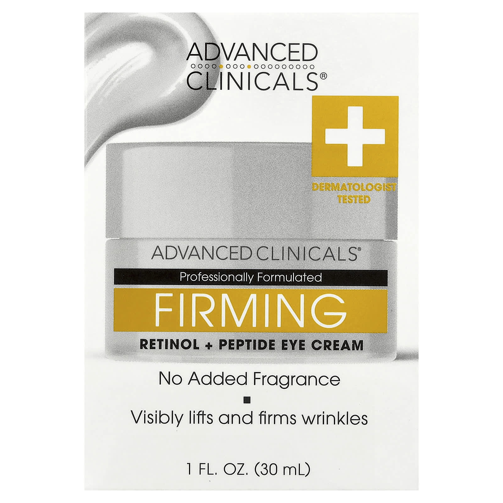 Advanced Clinicals, Firming Retinol + Peptide Eye Cream, 1 fl oz (30 ml)
