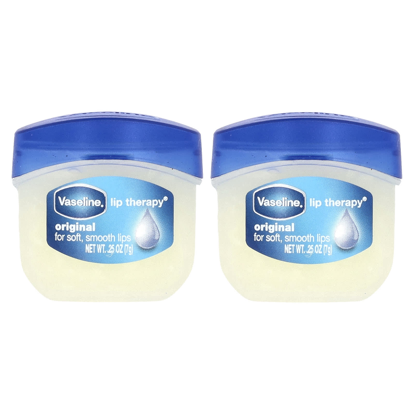 Vaseline, Lip Therapy®, Original Lip Balm, 2 Pack, 0.25 oz (7 g) Each