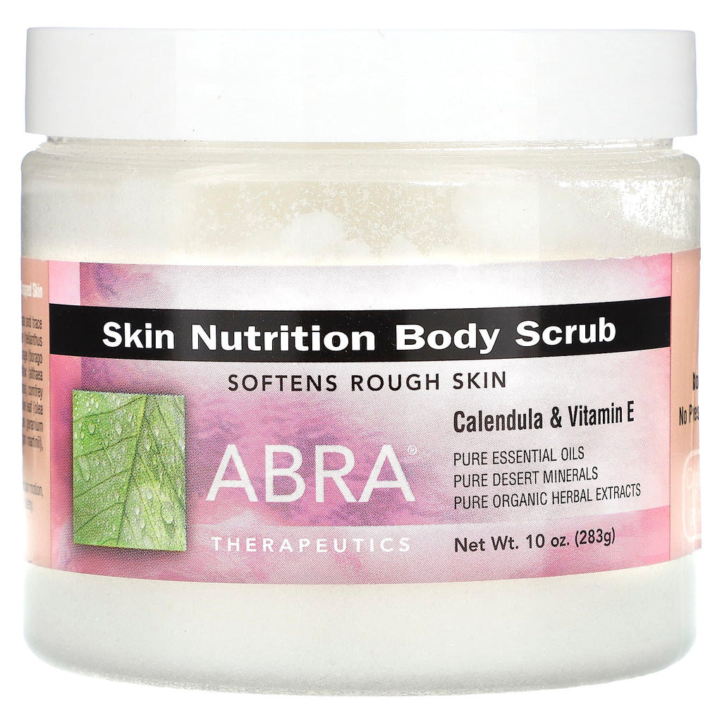 Abra Therapeutics, Skin Nutrition Body Scrub, Calendula and Vitamin E, 10 oz (283 g)