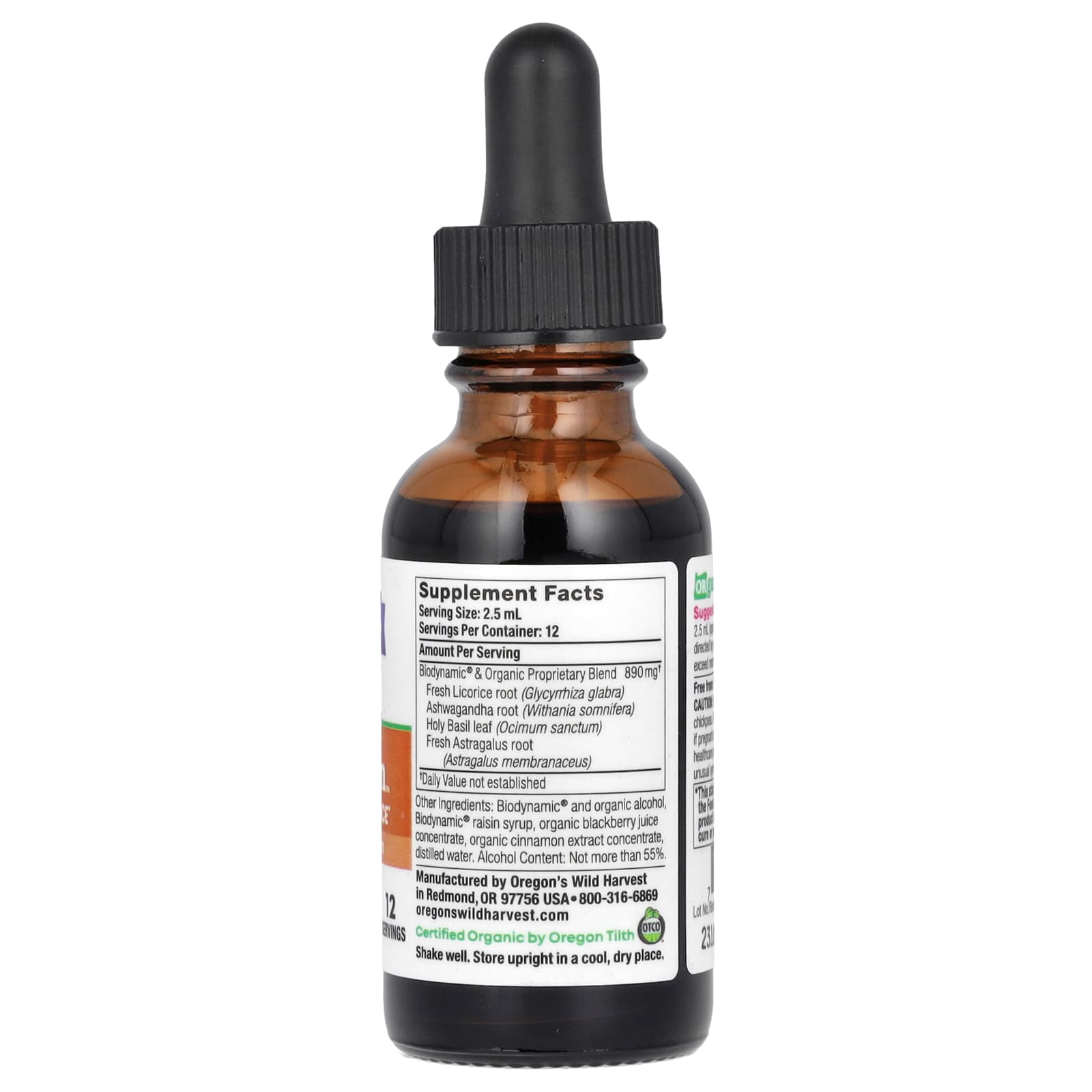 Oregon's Wild Harvest, Biodynamic, Count To Zen Extract, Blackberry + Cinnamon, 1 fl oz (30 ml)