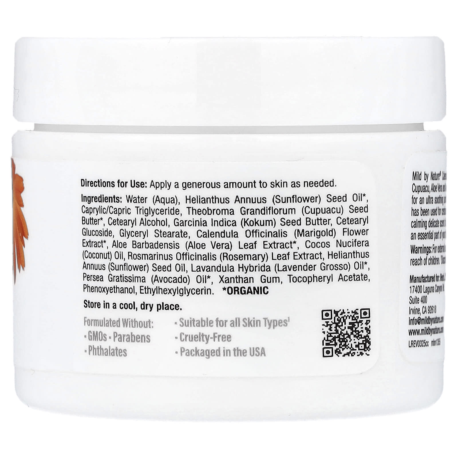 Mild By Nature, Calendula Cream, 2 oz (56 g)