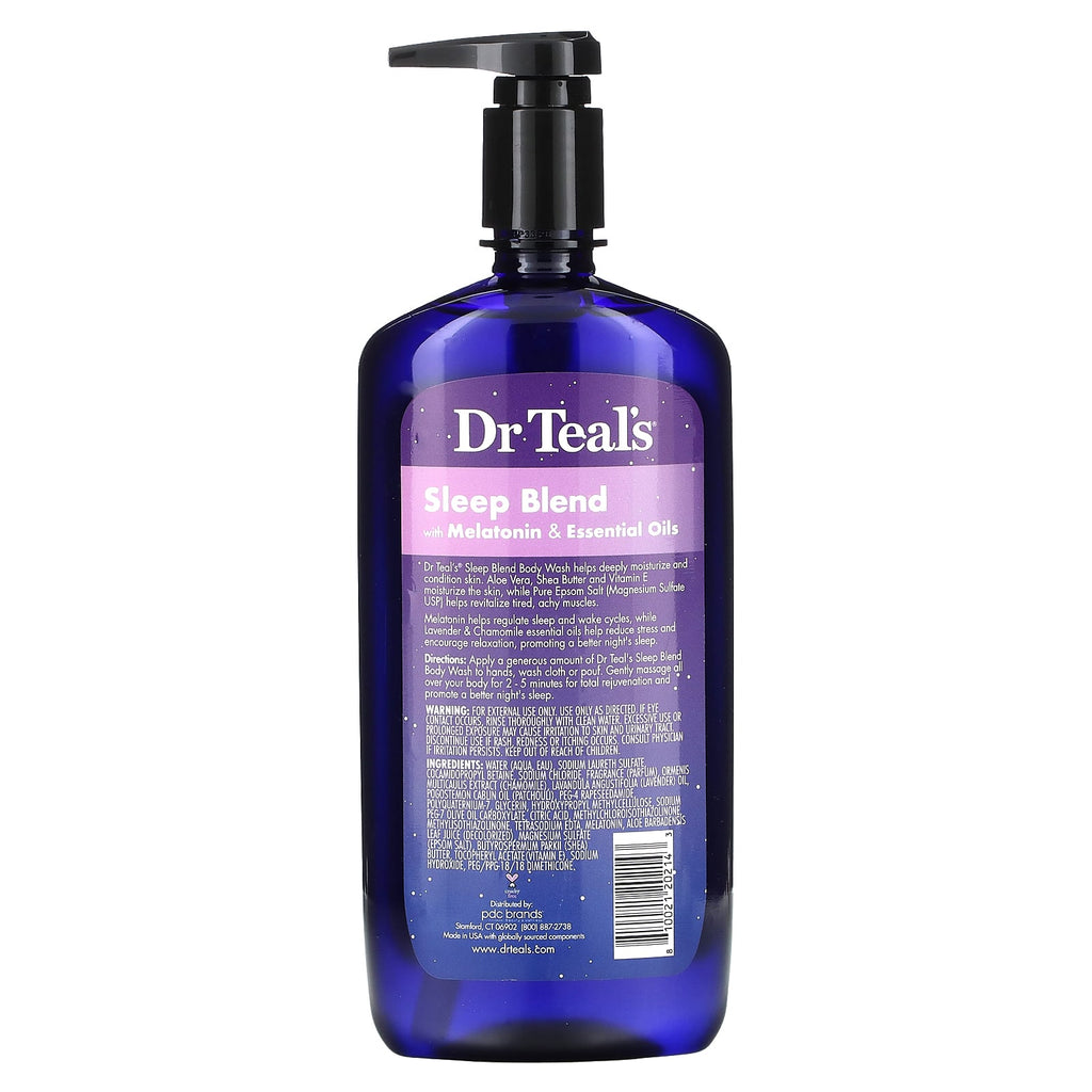 Dr. Teal's, Body Wash With Pure Epsom Salt, Sleep Blend, 24 fl oz (710 ml)