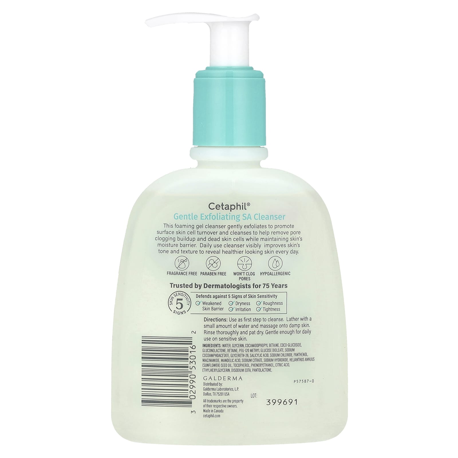 Cetaphil, Gentle Exfoliating SA Cleanser, 8 fl oz (237 ml)
