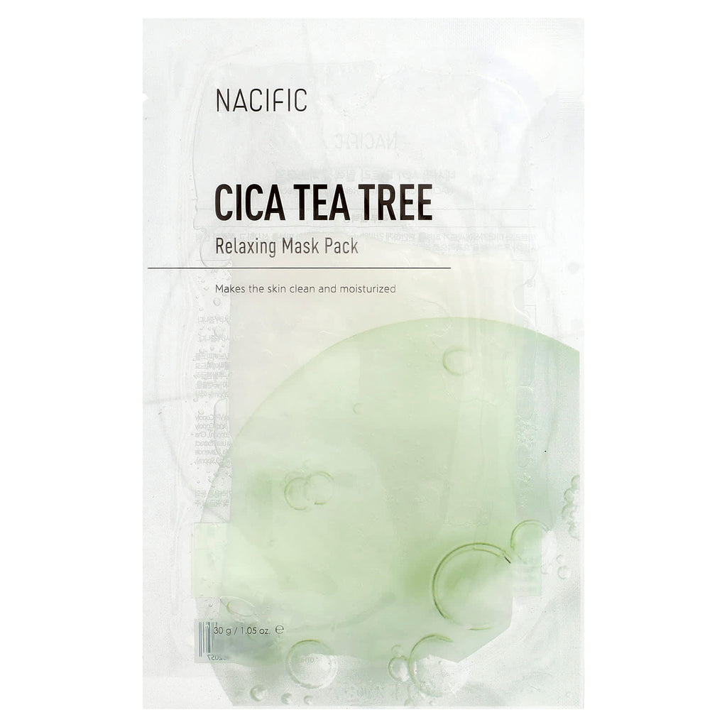 Nacific, Cica Tea Tree Relaxing Beauty Mask Pack, 1 Sheet Mask, 1.05 oz (30 g)
