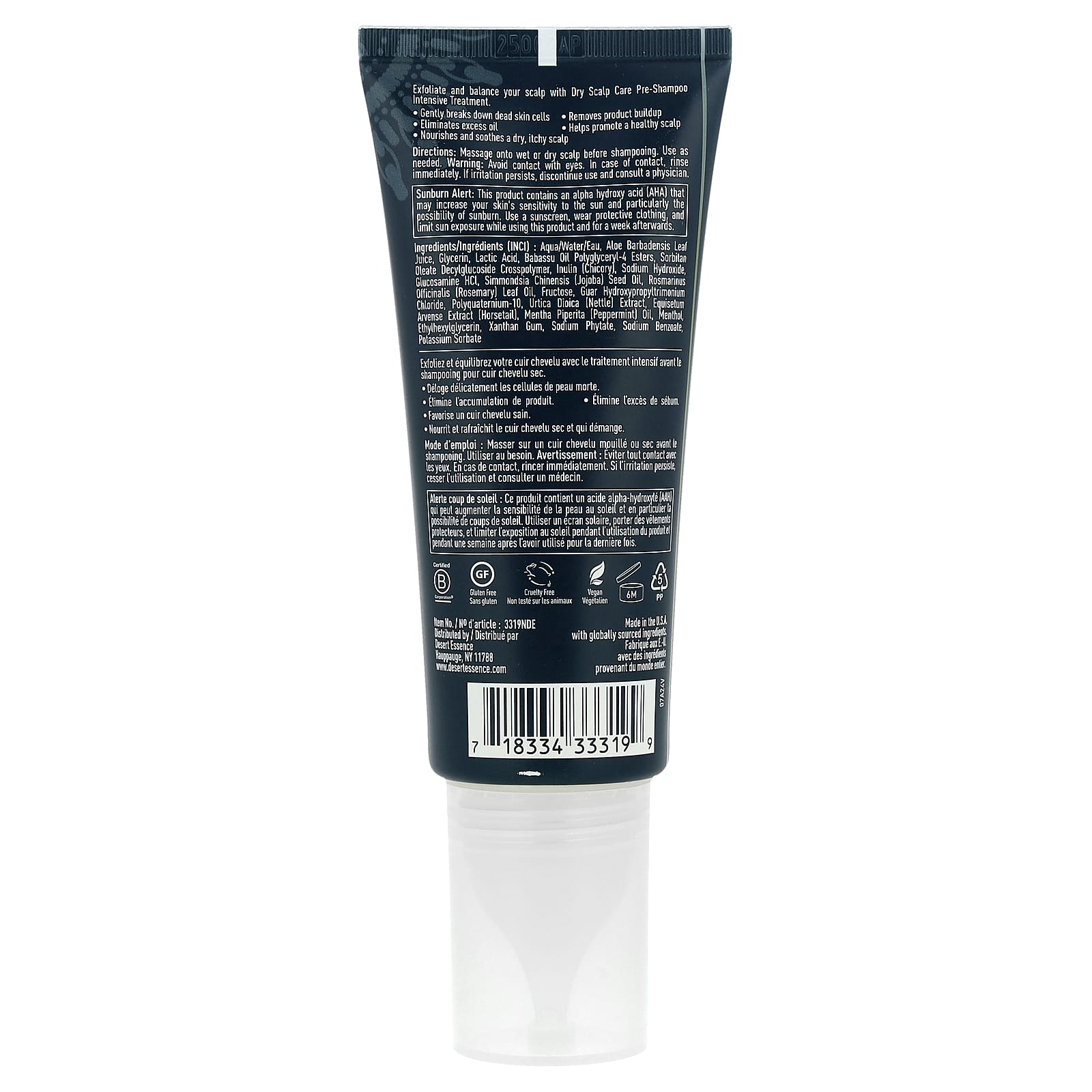 Desert Essence, Dry Scalp Care, Pre-Shampoo Intensive Treatment, 3.4 fl oz (100 ml)