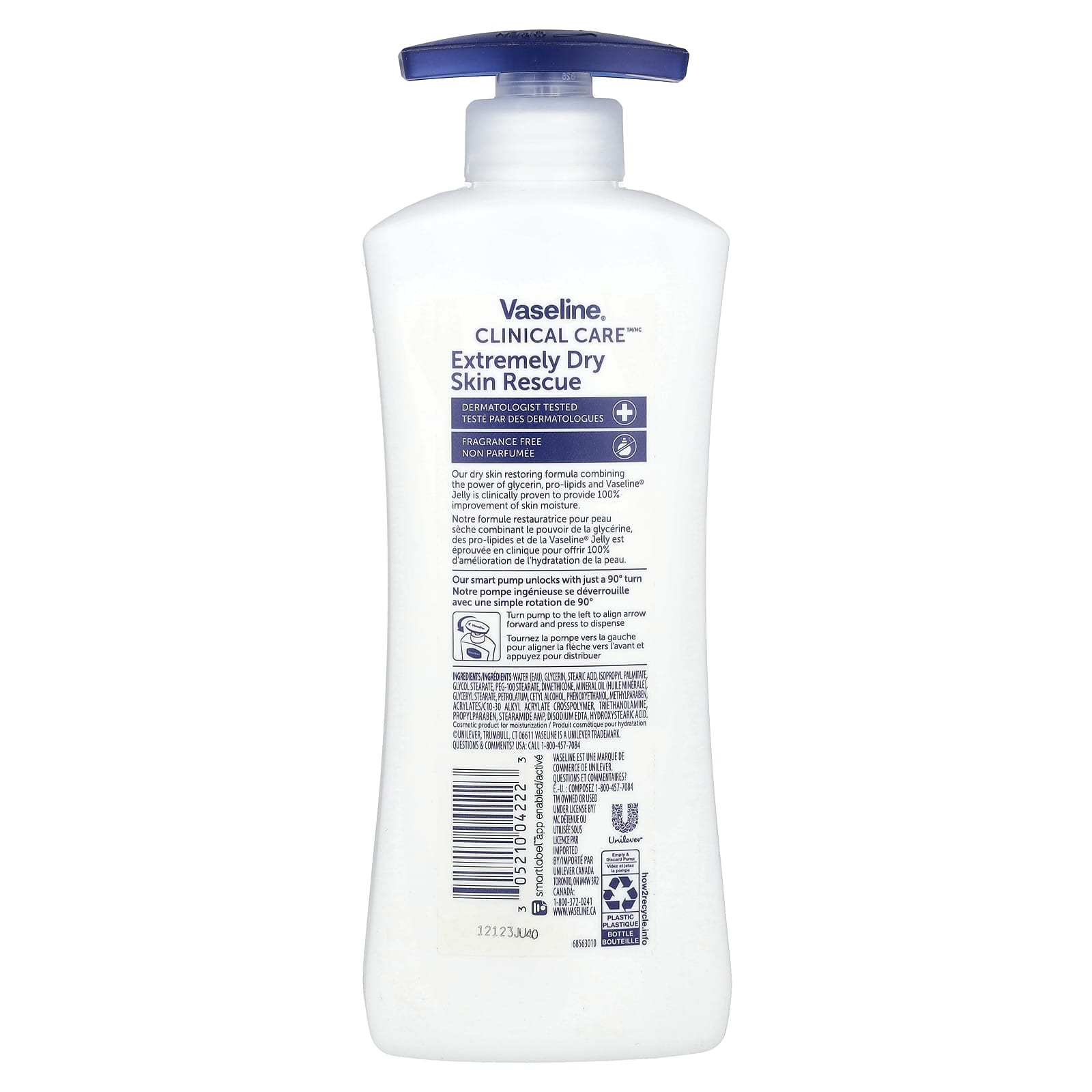 Vaseline, Clinical Care™, Extremely Dry Skin Rescue Body Lotion, Fragrance Free, 13.5 fl oz (400 ml)