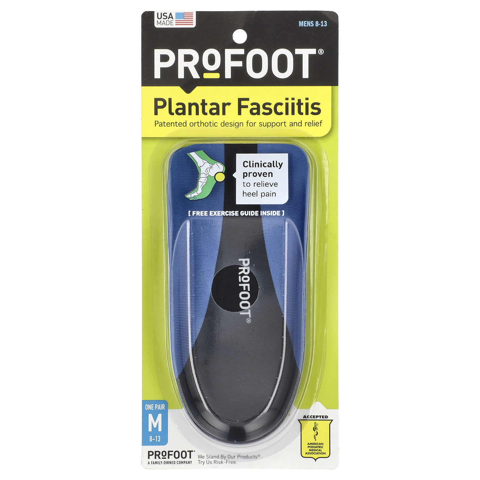 Profoot, Plantar Fasciitis, Mens 8-13, 1 Pair