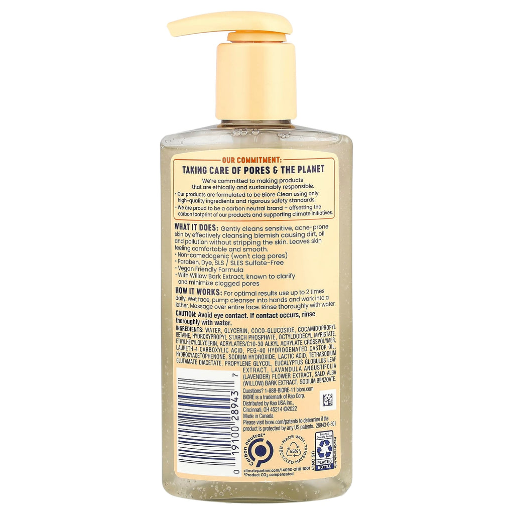 Biore, Gentle & Breathable Acne-Prone Cleanser, Fragrance Free, 6.77 fl oz (200 ml)