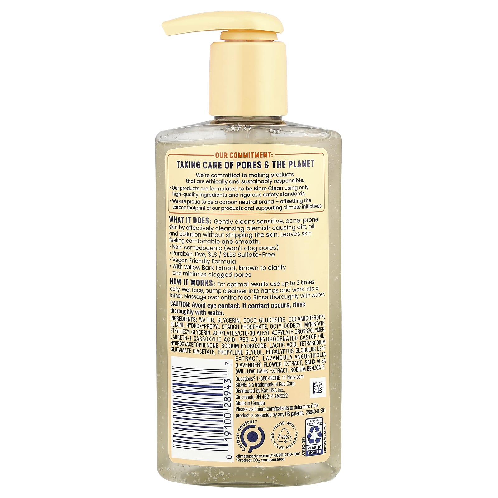 Biore, Gentle & Breathable Acne-Prone Cleanser, Fragrance Free, 6.77 fl oz (200 ml)