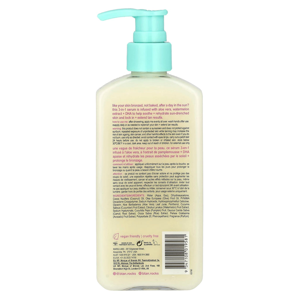b.tan, Bronzed Not Baked, Tan Boosting, 3-in-1 Hydra Serum , 8 fl oz (237 ml)