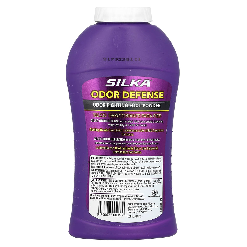 Silka, Odor Defense, Odor Fighting Foot Powder, 6 oz (170 g)