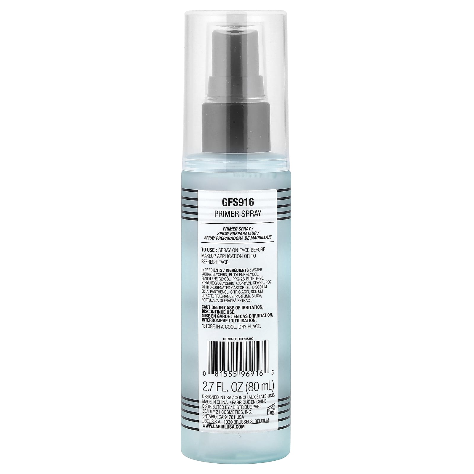 L.A. Girl, Primer Spray, GFS916, 2.7 fl oz (80 ml)