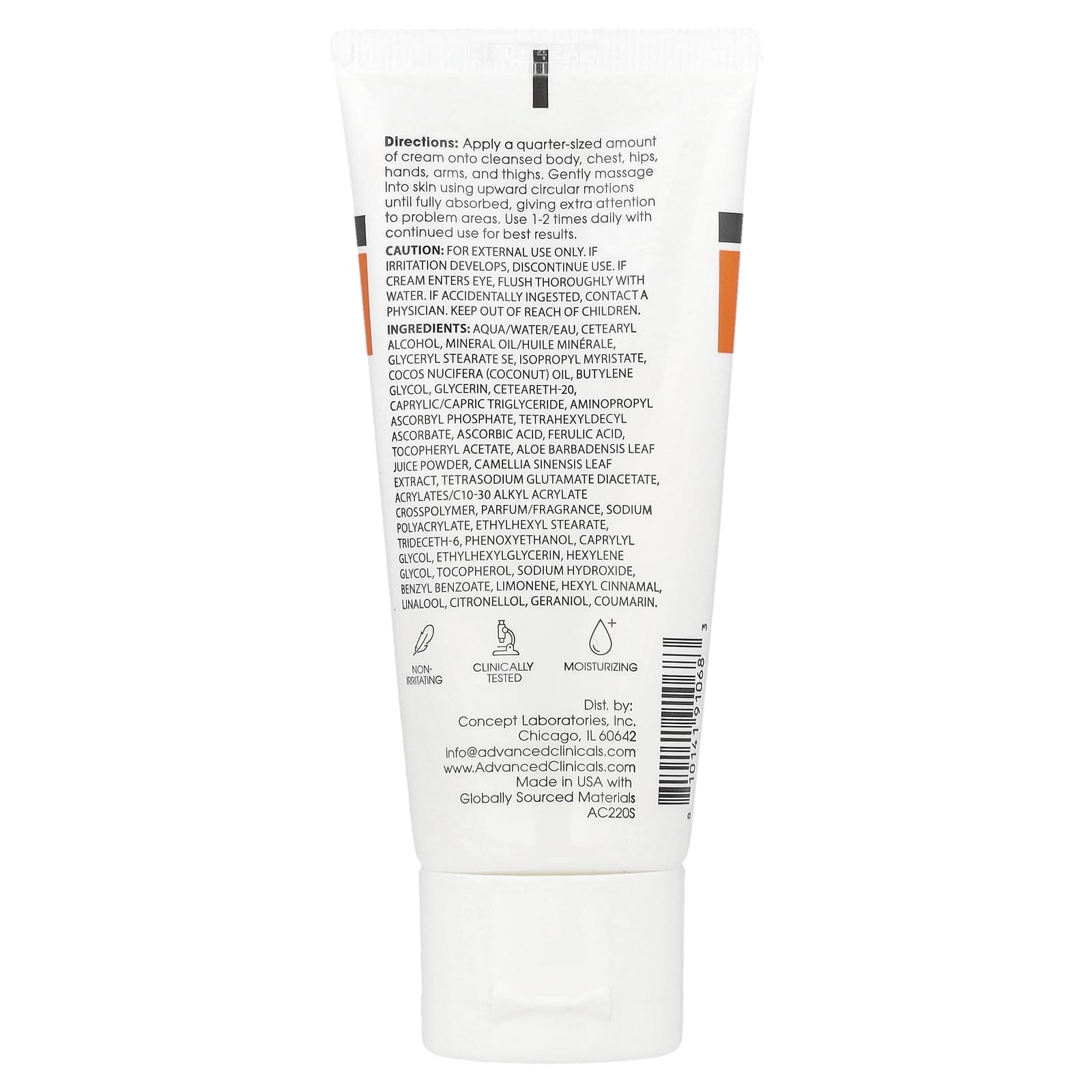 Advanced Clinicals, Vitamin C, Advanced Brightening Cream , 2 fl oz (59 ml)