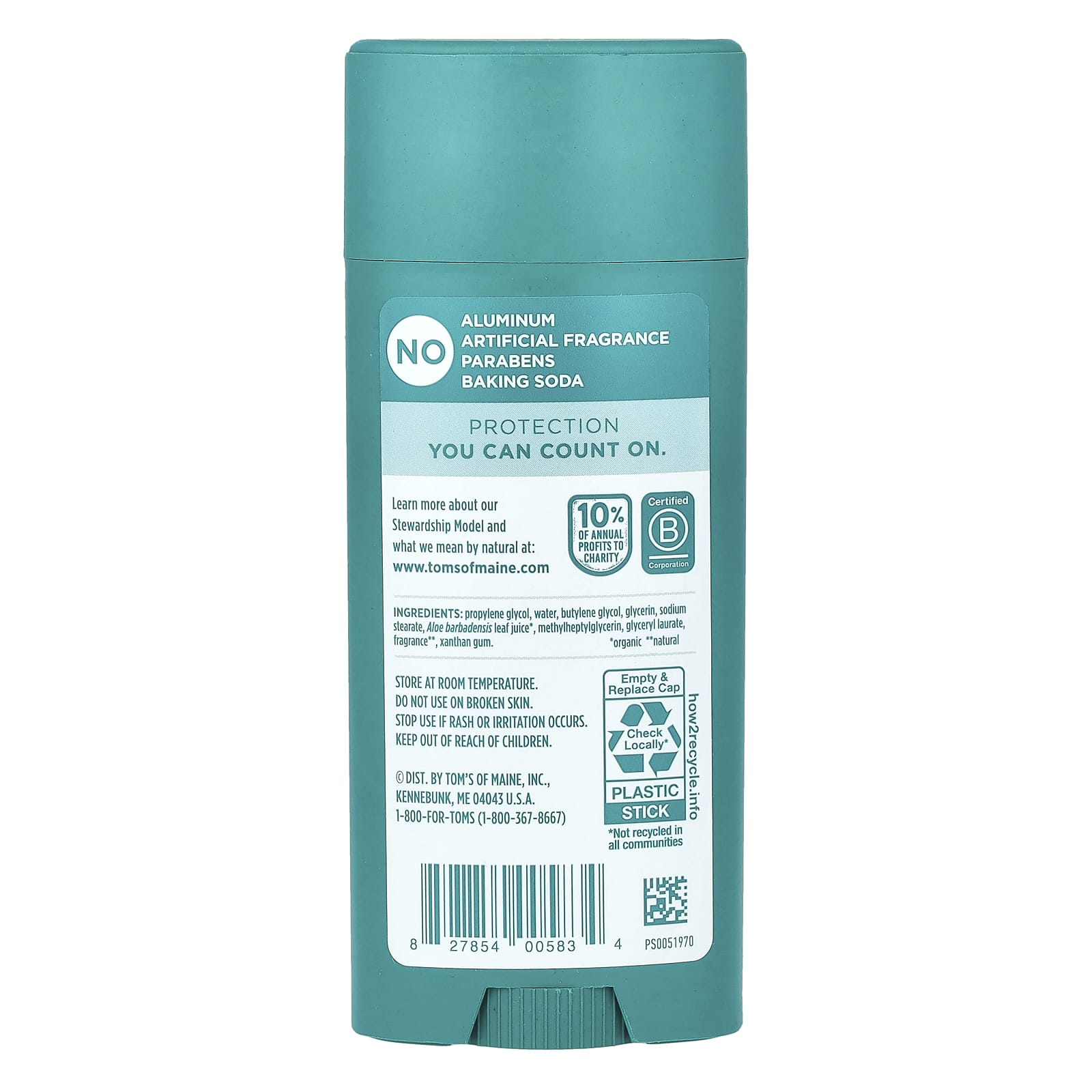 Tom's of Maine, Aluminum Free Deodorant, Coconut Mango, 3.25 oz (92 g)
