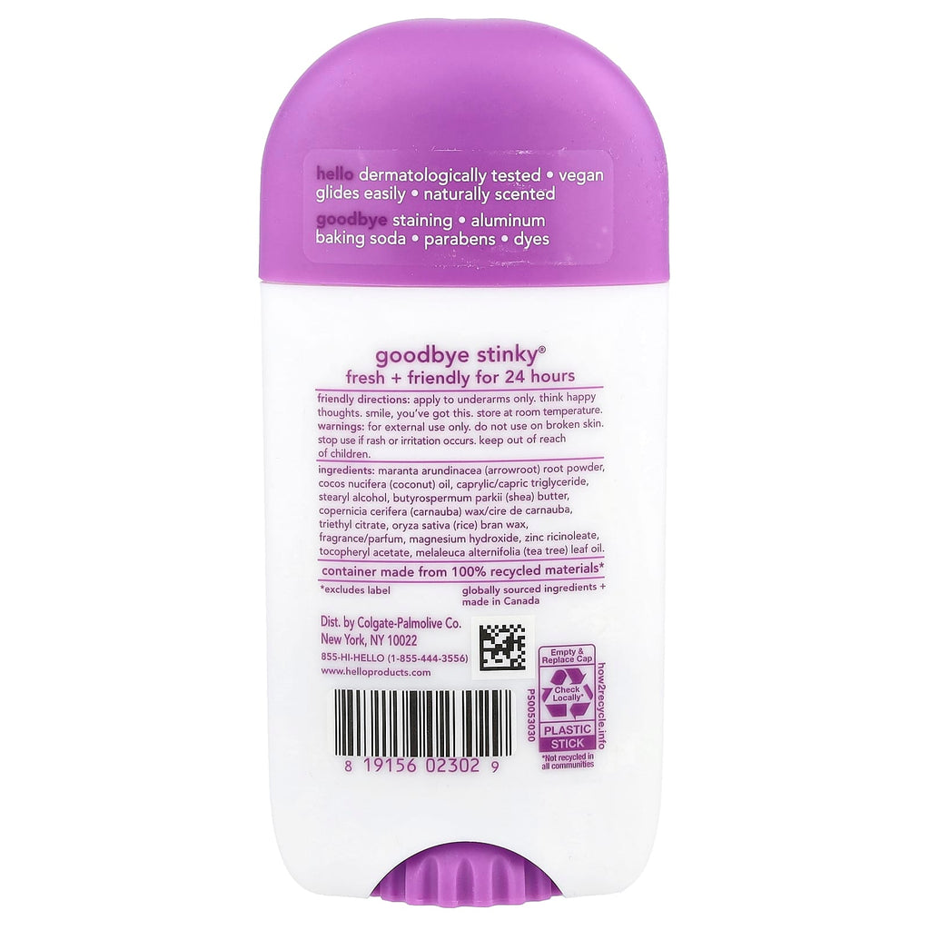 Hello, 24 Hr Deodorant with Shea Butter, Lavender Vanilla, 2.6 oz (73 g)