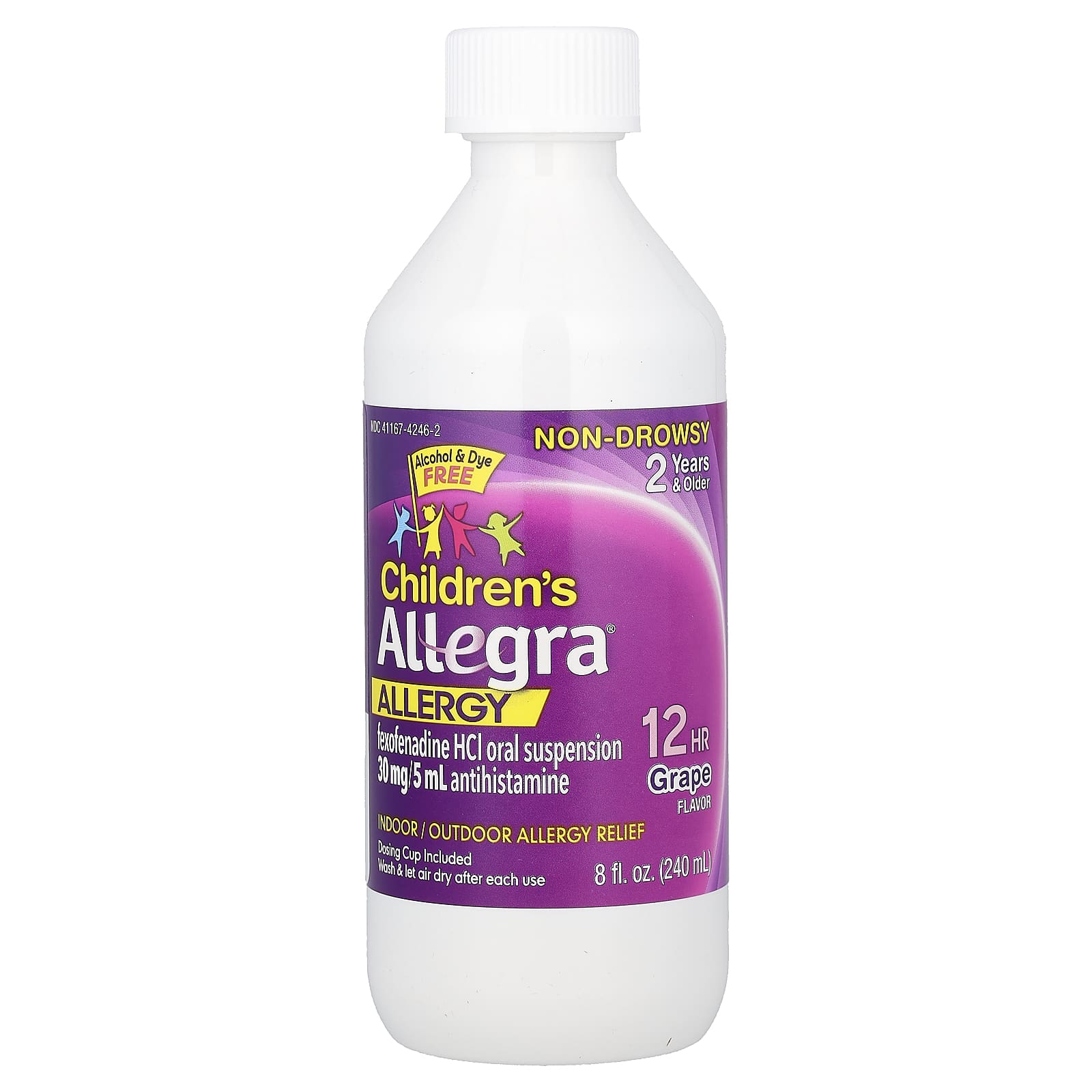 Allegra, Children's Allergy, 12 HR, Ages 2 Years & Older, Grape, 30 mg, 8 fl oz (240 ml)