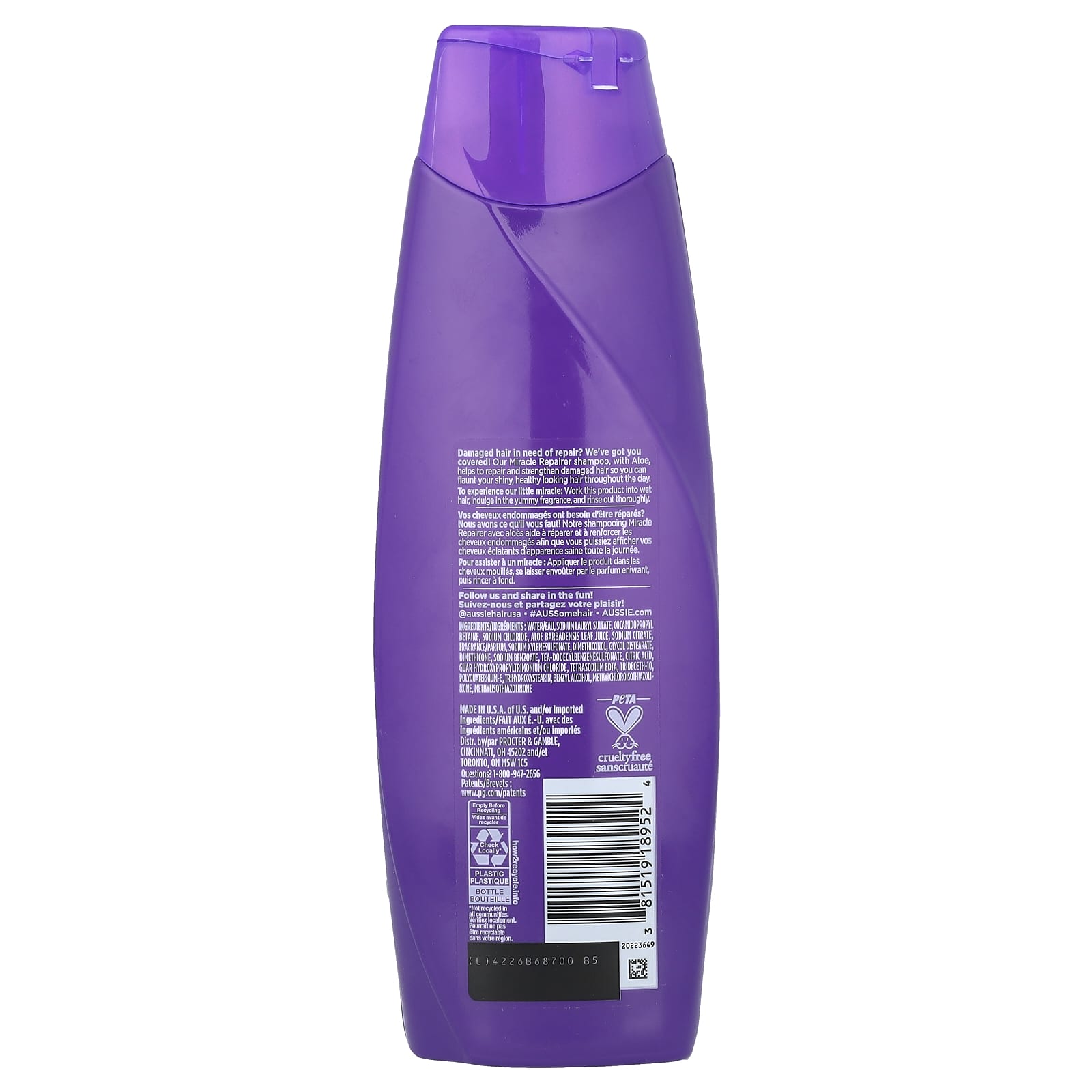 Aussie, Miracle Repairer, Shampoo With Aloe, 12.1 fl oz (360 ml)