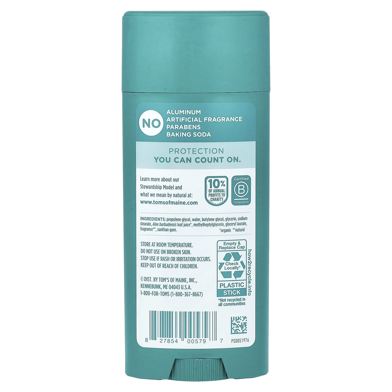 Tom's of Maine, Aluminum Free Deodorant, Mountain Spring, 3.25 oz (92 g)