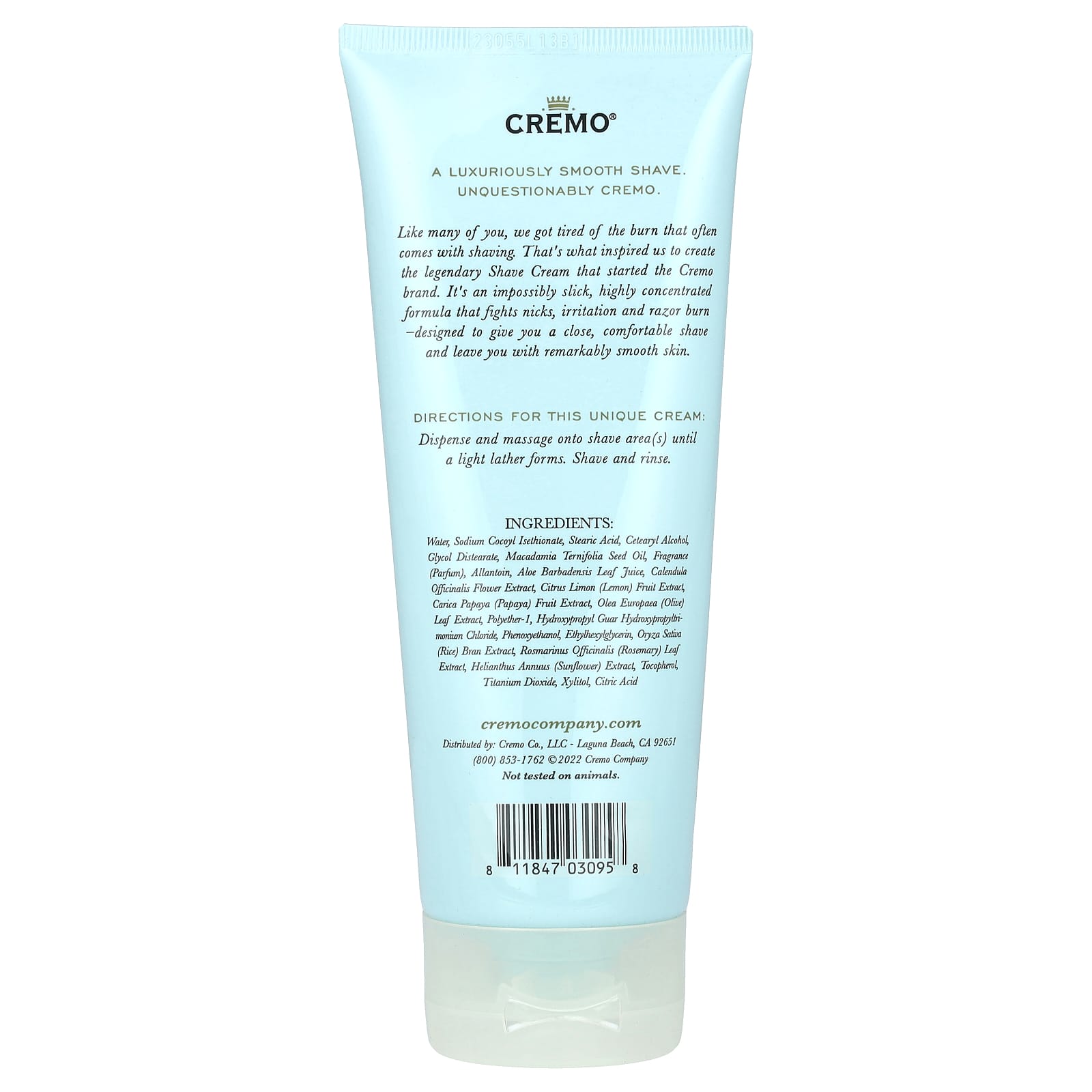 Cremo, Shave Cream, Vanilla Orchid, 6 fl oz (177 ml)