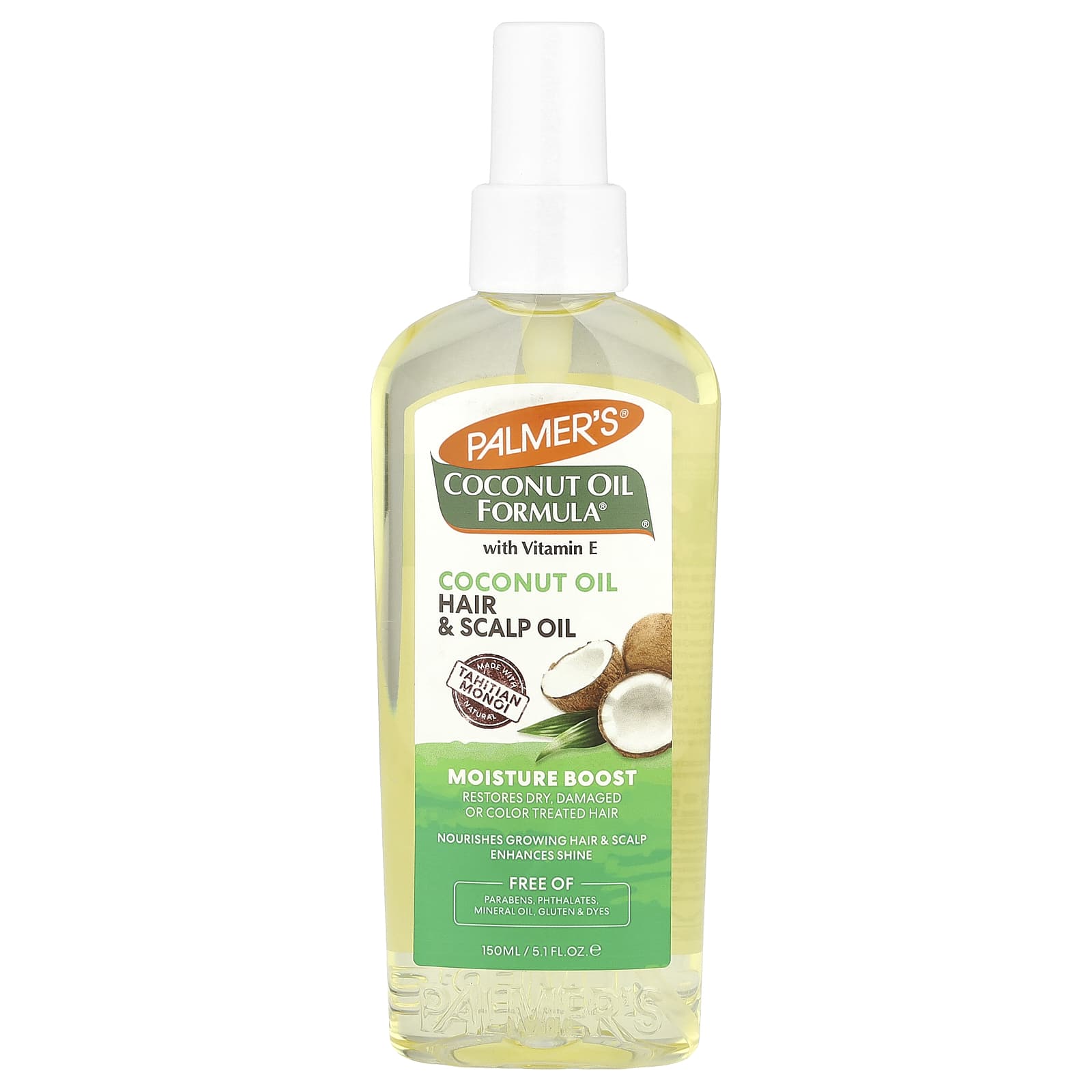 Palmer's, Coconut Oil Formula® with Vitamin E, Moisture Boost, Hair & Scalp Oil, 5.1 fl oz (150 ml)
