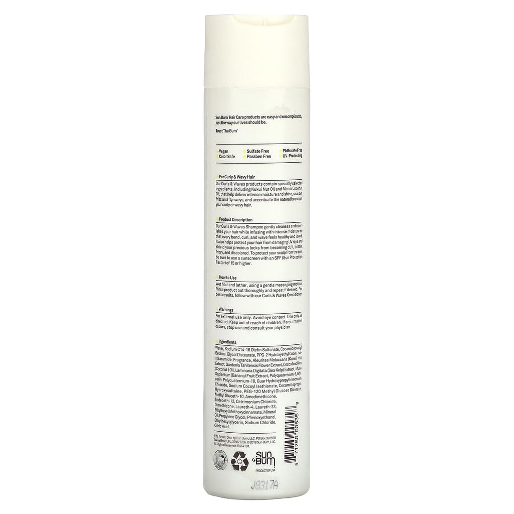 Sun Bum, Curls & Waves Shampoo, For Wavy to Tight Curls, 10 fl oz (300 ml)