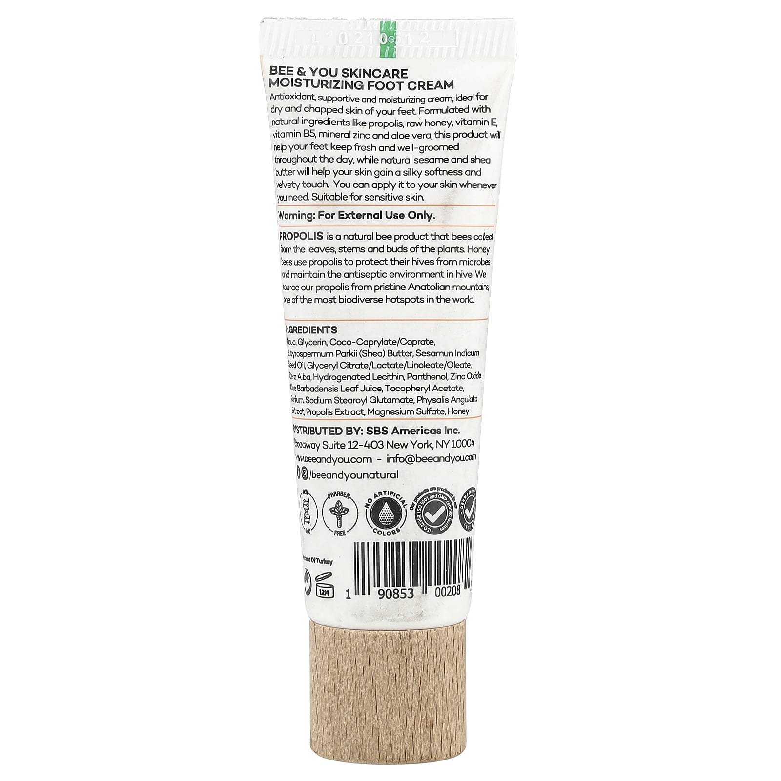 Bee & You, Ultra Hydrating Care Foot Cream, 1.69 fl oz (50 ml)