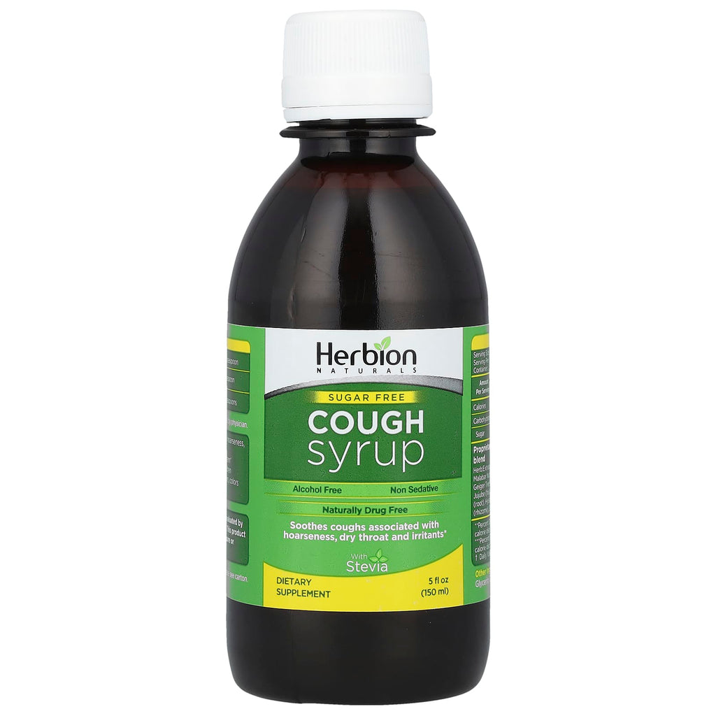 Herbion Naturals, Sugar Free Cough Syrup with Stevia, Alcohol Free , 5 fl oz (150 ml)