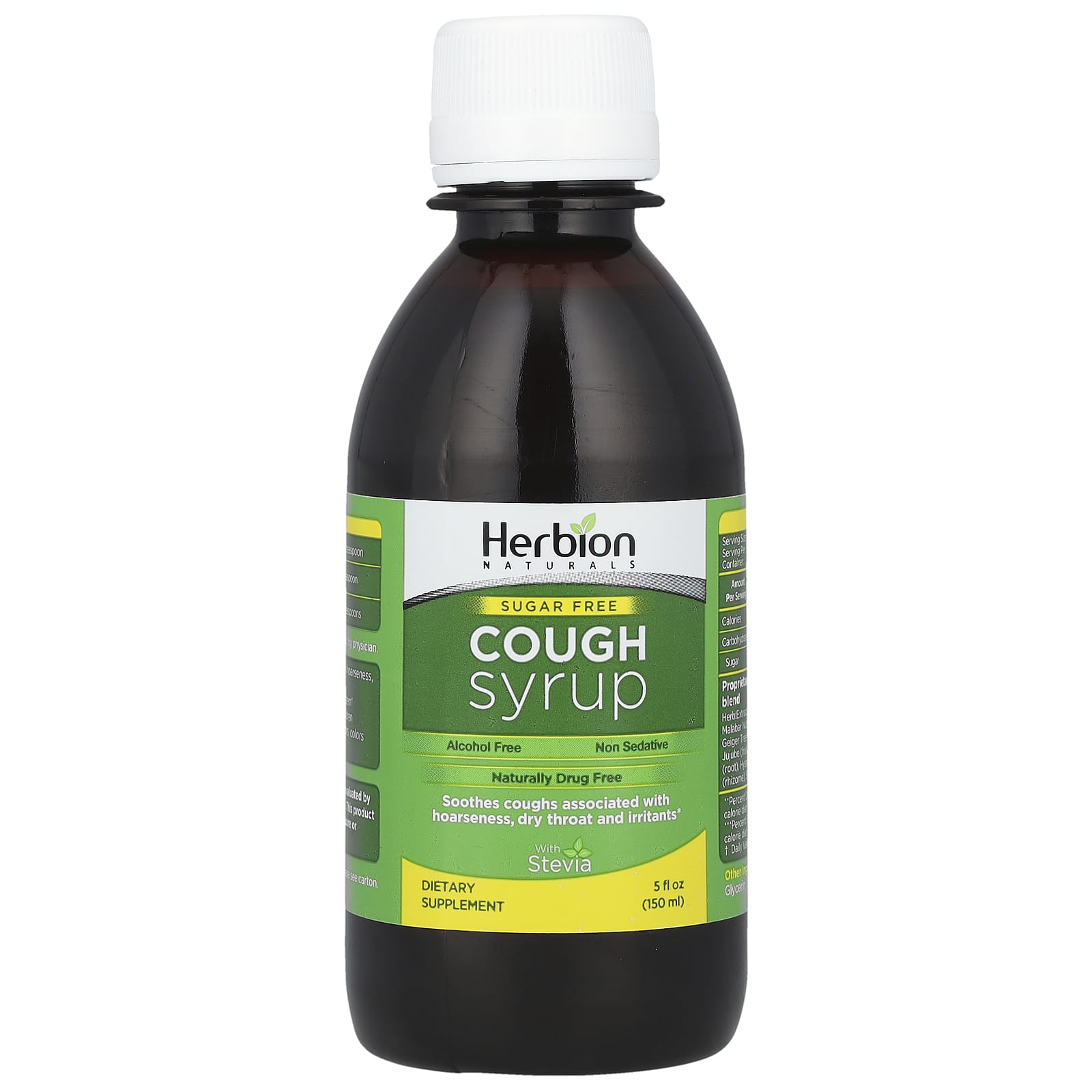 Herbion Naturals, Sugar Free Cough Syrup with Stevia, Alcohol Free , 5 fl oz (150 ml)