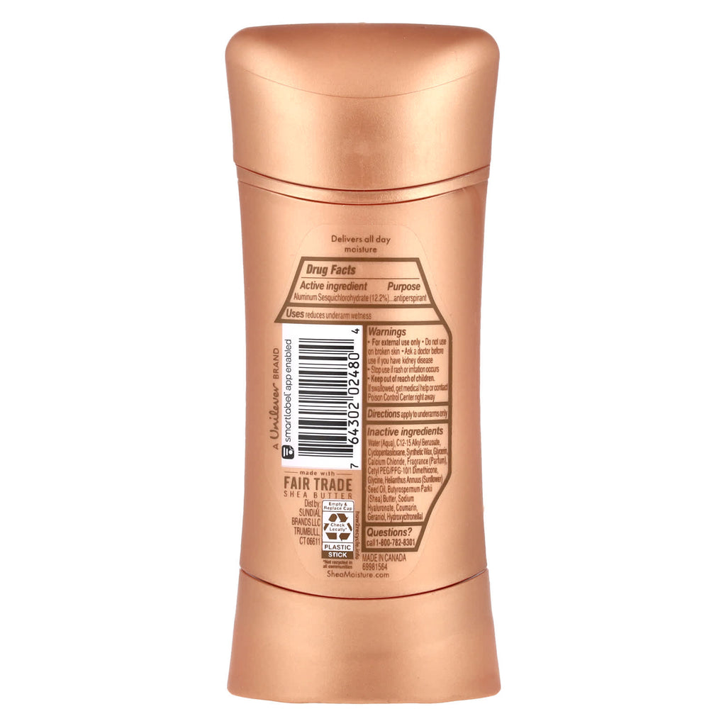SheaMoisture, Antiperspirant Deodorant, Moisturizing, Raw Shea Butter & Hyaluronic Acid , 2.6 oz (74 g)