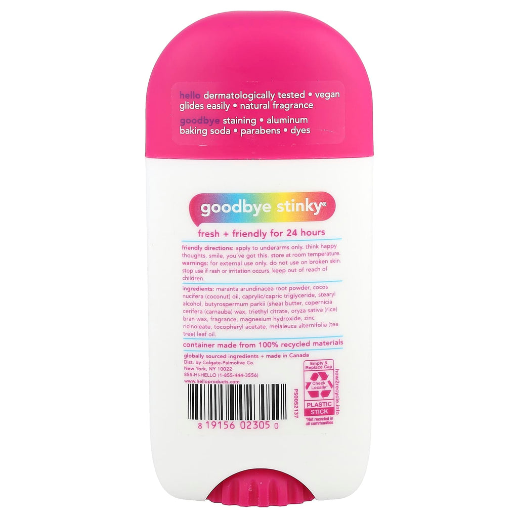 Hello, 24 Hr Deodorant with Shea Butter, Unicorn, 2.6 oz (73 g)