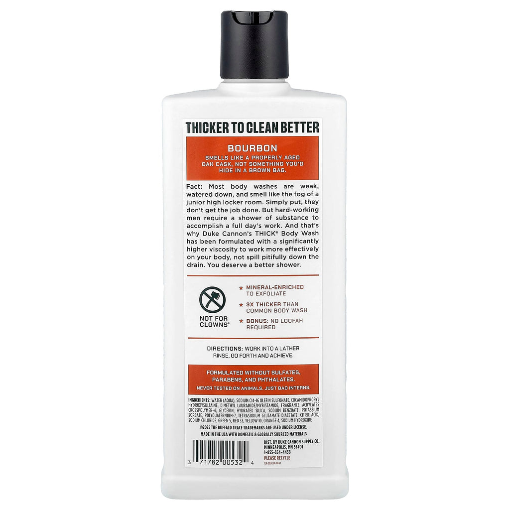 Duke Cannon Supply Co., Thick® Body Wash, Bourbon, 18 fl oz (532 ml)