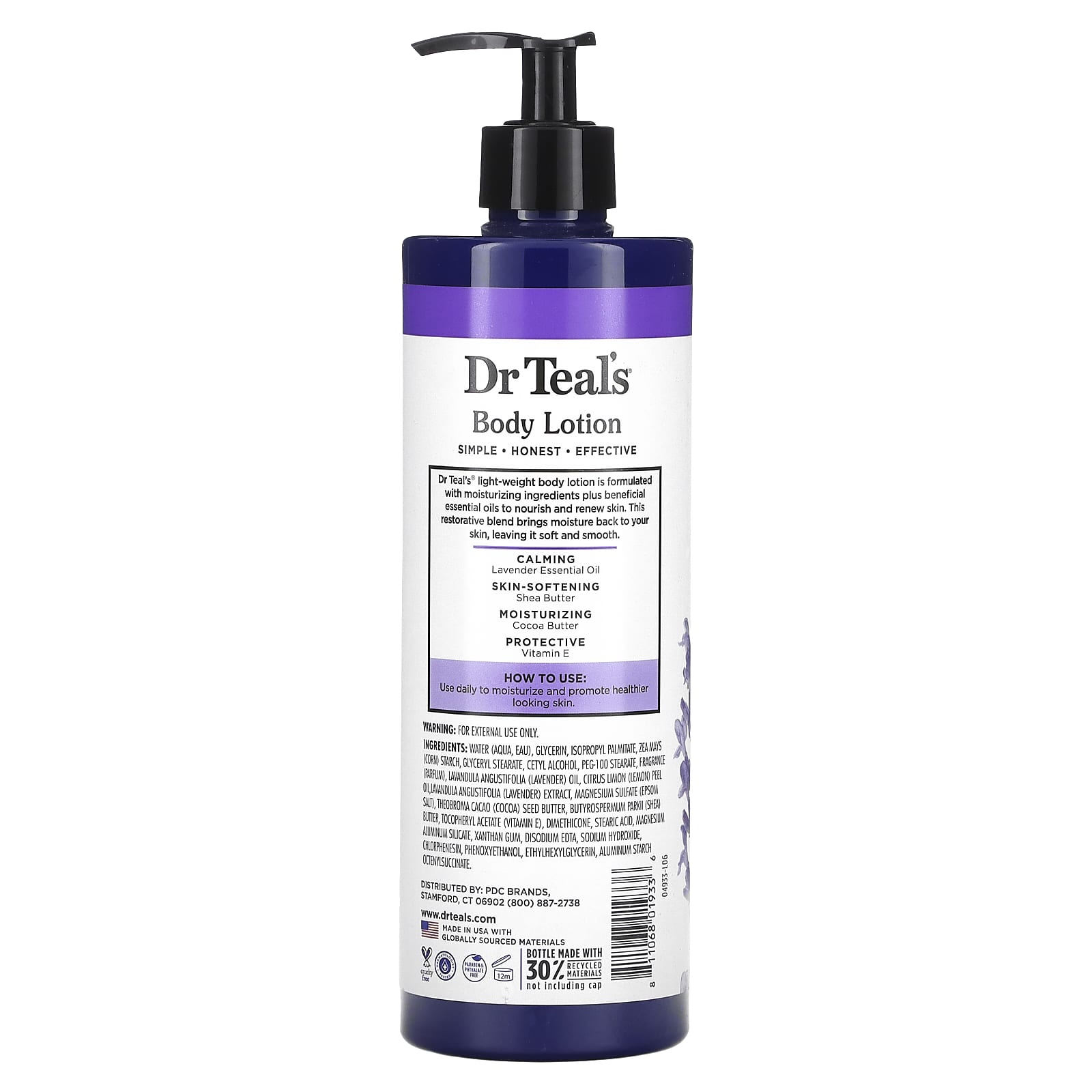 Dr. Teal's, Body Lotion, Soothe & Sleep, Lavender, 18 fl oz (532 ml)