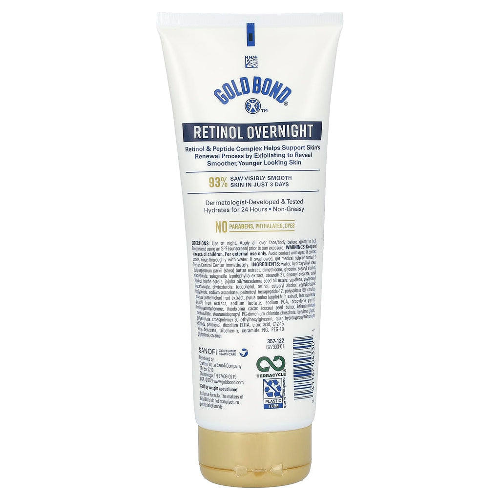 Gold Bond, Age Renew, Retinol Overnight Body & Face Lotion, 7 oz (198 g)