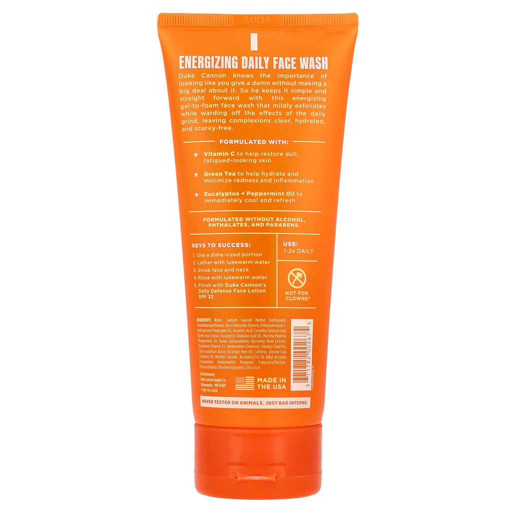 Duke Cannon Supply Co., Energizing Daily Face Wash , 6 fl oz (177 ml)