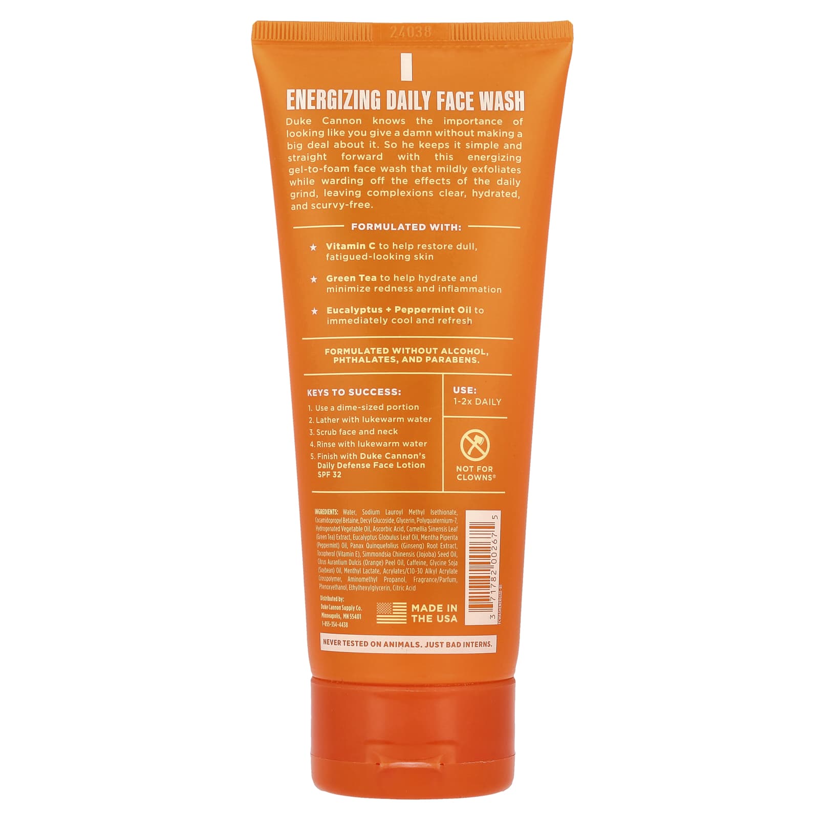Duke Cannon Supply Co., Energizing Daily Face Wash , 6 fl oz (177 ml)