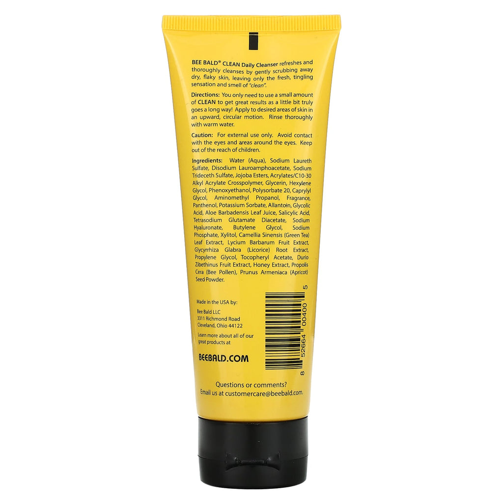 Bee Bald, Clean Head & Face, Daily Cleanser, 4 fl oz (118 ml)