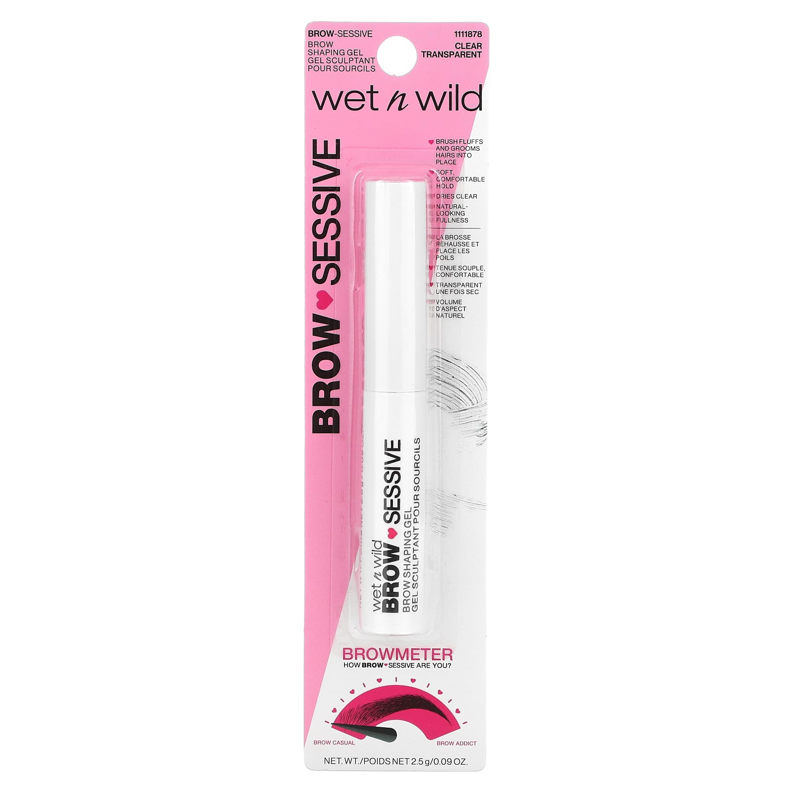 wet n wild, Brow Sessive Shaping Gel, Clear, 0.09 oz (2.5 g)
