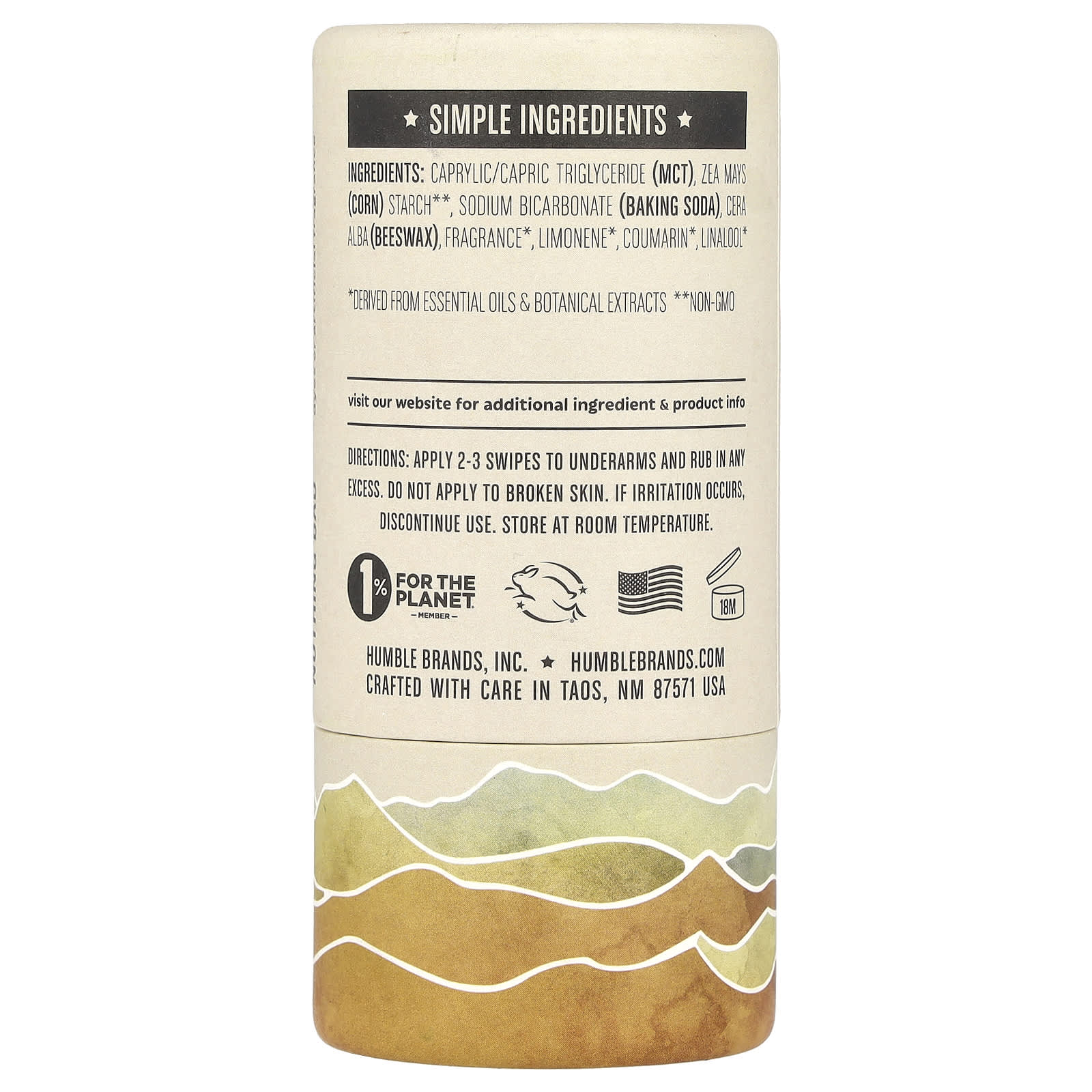 Humble Brands, Aluminum-Free Deodorant, Palo Santo & Frankincense, 2.65 oz (75 g)