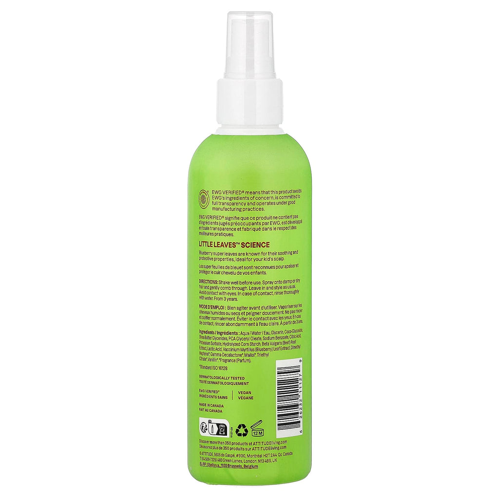 ATTITUDE, Little Leaves™, Hair Detangler, Watermelon & Coco, 8 fl oz (240 ml)