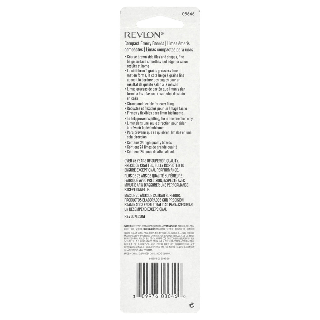 Revlon, Compact Emery Boards, 24 Files