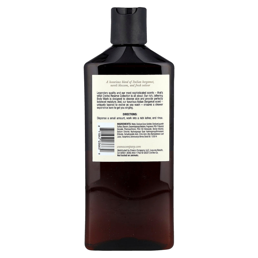 Cremo, Body Wash, Italian Bergamot, 16 fl oz (473 ml)