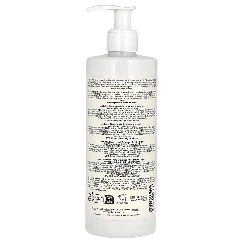Embryolisse, Lait-Creme Fluid+, Multi-Function Moisturizer, 13.52 fl oz (400 ml)