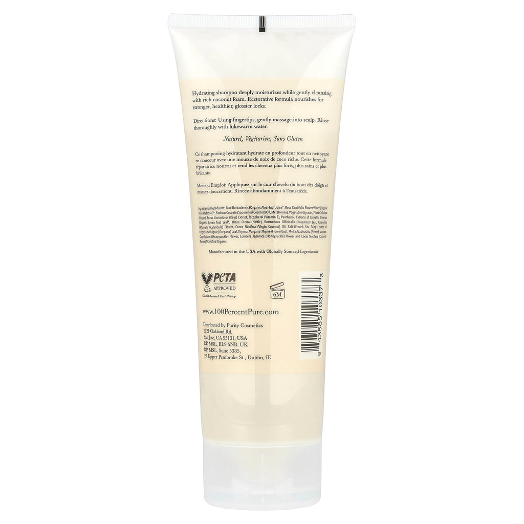 100% PURE, Honey & Virgin Coconut Restorative Shampoo, 8 fl oz (236 ml)