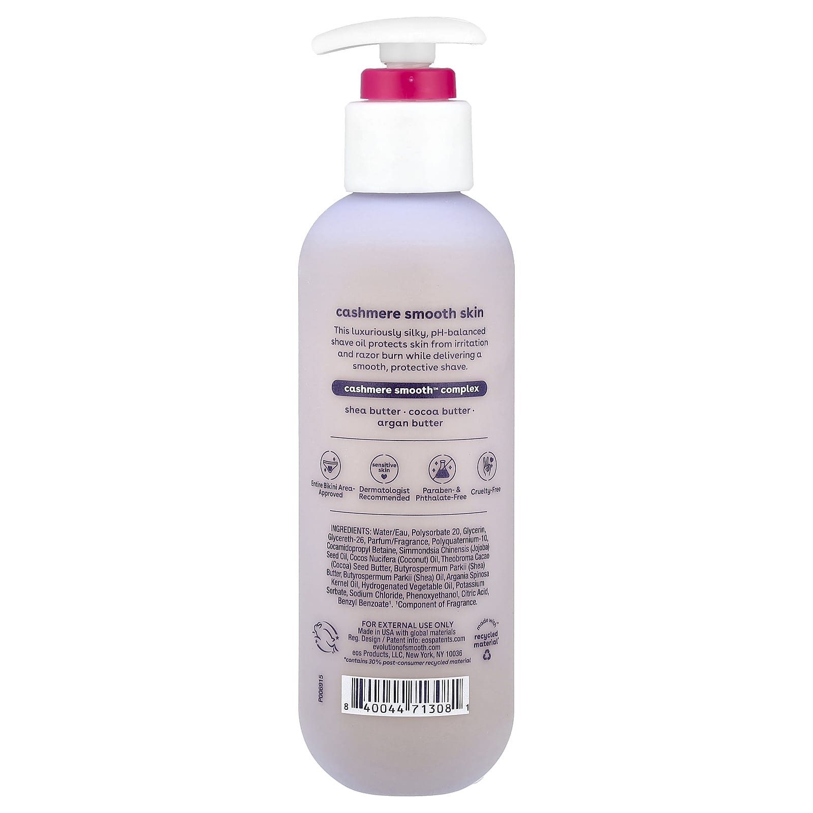 EOS, Shea Better™ Cashmere Shave Oil, Vanilla Cashmere , 6 fl oz (177 ml)