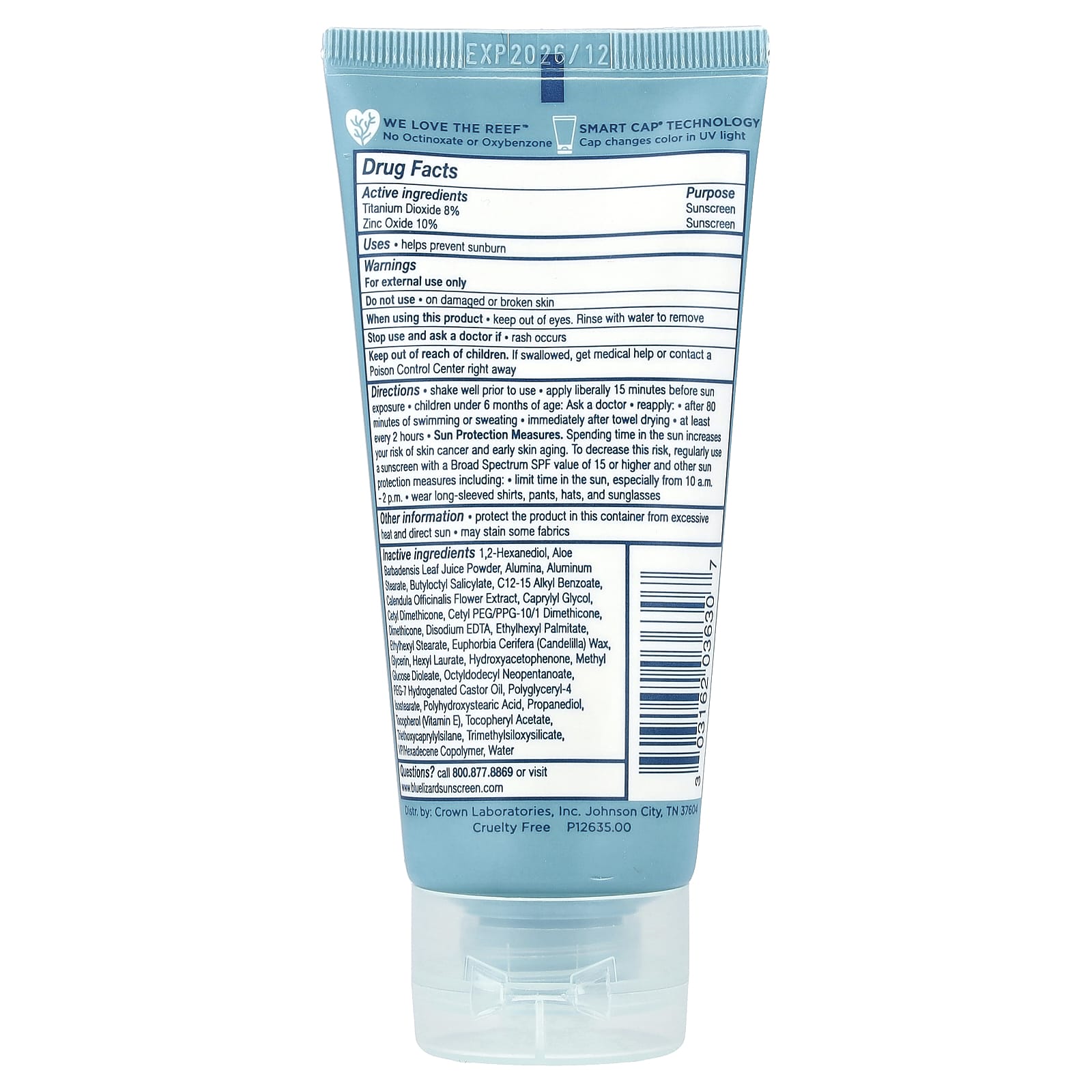 Blue Lizard Australian Sunscreen, Baby Mineral Sunscreen, SPF 50, 3 fl oz (89 ml)