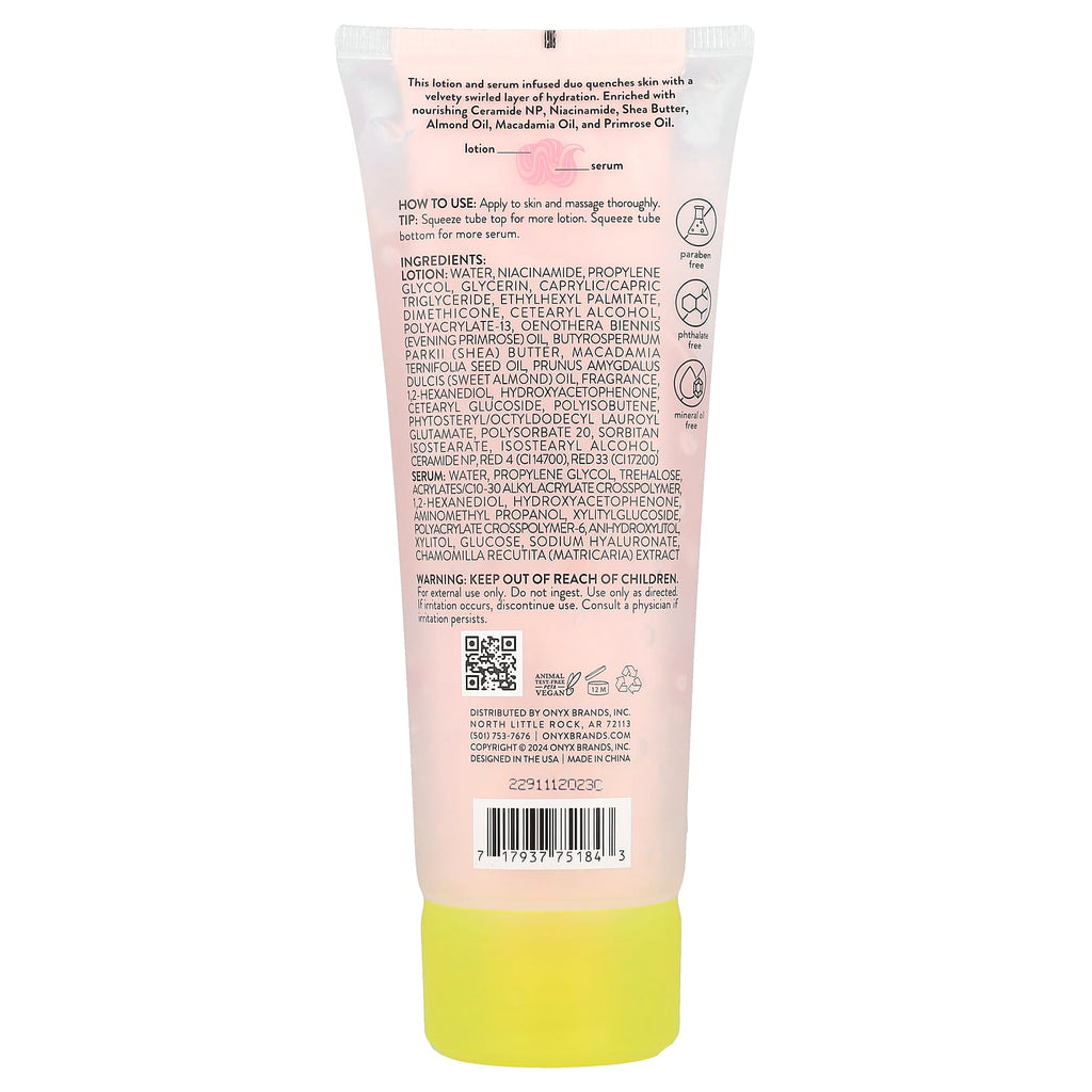 Onyx Professional, Rose Petals, Hydrating Body Lotion & Serum Duo, Rose & Amber, 7 fl oz (208 ml)