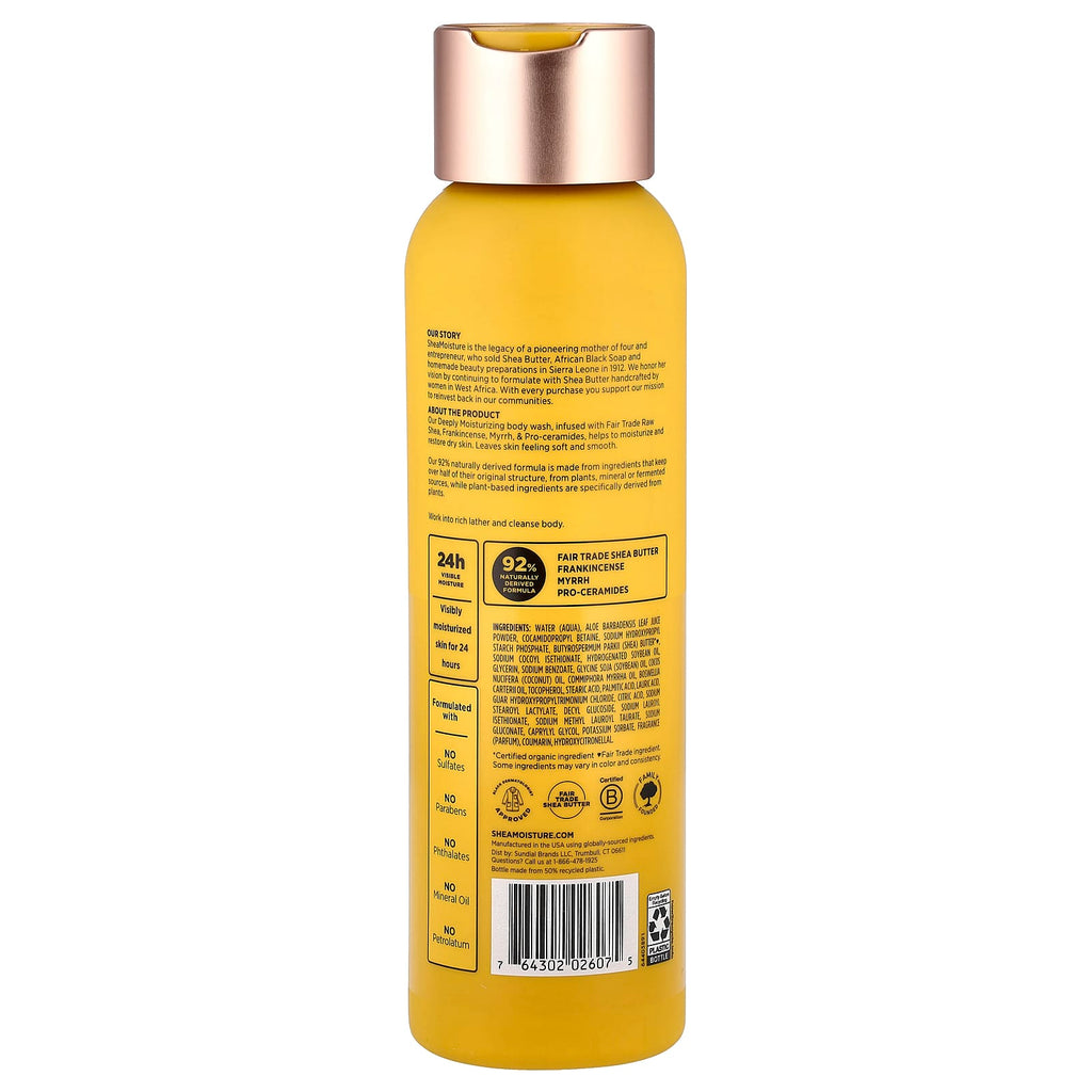 SheaMoisture, Deeply Moisturizing Body Wash, Raw Shea Butter, 18 fl oz (532 ml)