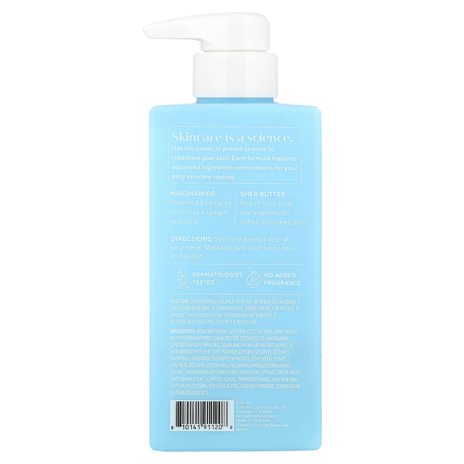 Medix 5.5, Body Cream, Niacinamide + Shea Butter, 15 fl oz (444 ml)